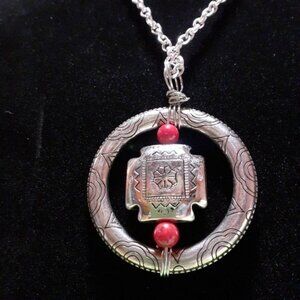 Handmade Cross necklace/earrings set